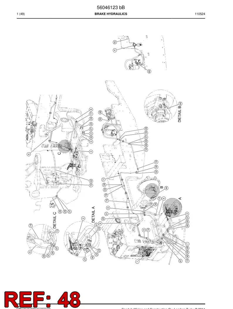 56047217 560 472 17 Hydraulic hose - Sandvik Technical Drawing