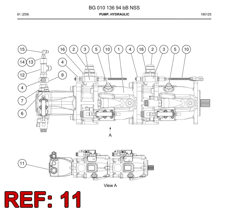 56047396 560 473 96 Adapter, Hydraulic - Sandvik Technical Drawing