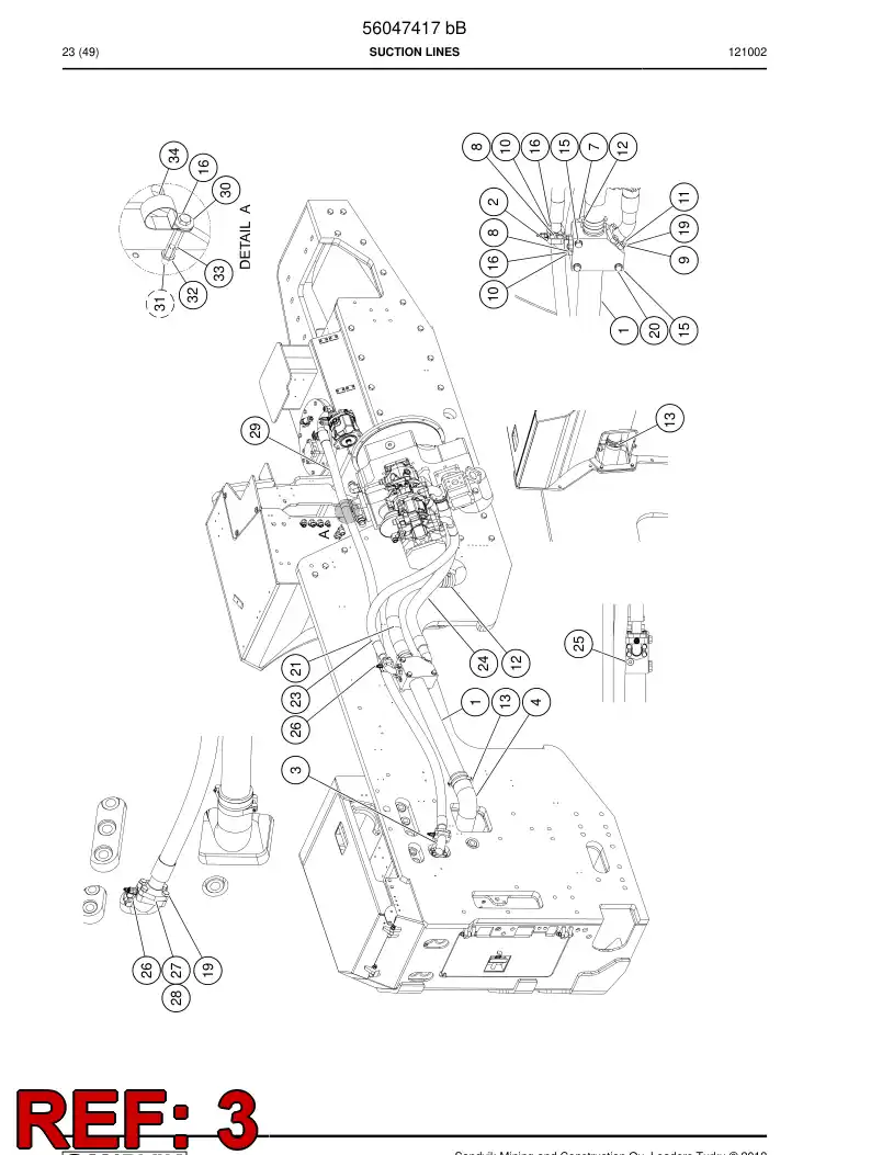 56047868 560 478 68 Suction connection - Sandvik Technical Drawing