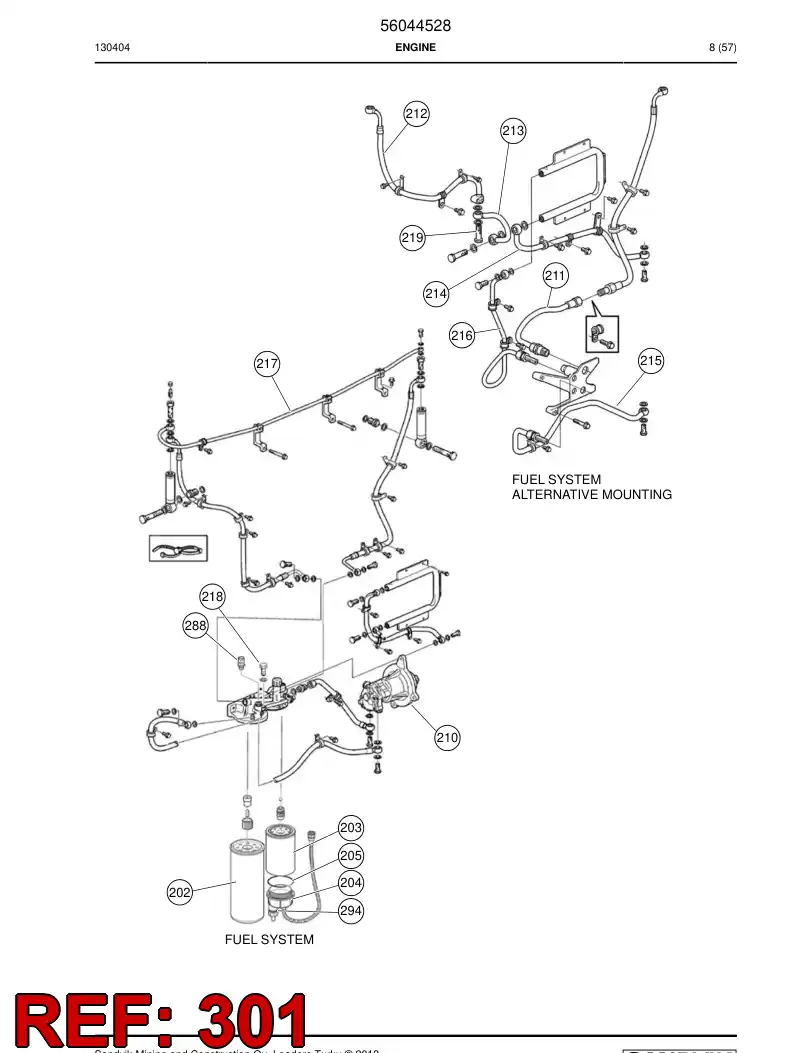 56049815 560 498 15 Pulley, Tension - Sandvik Technical Drawing