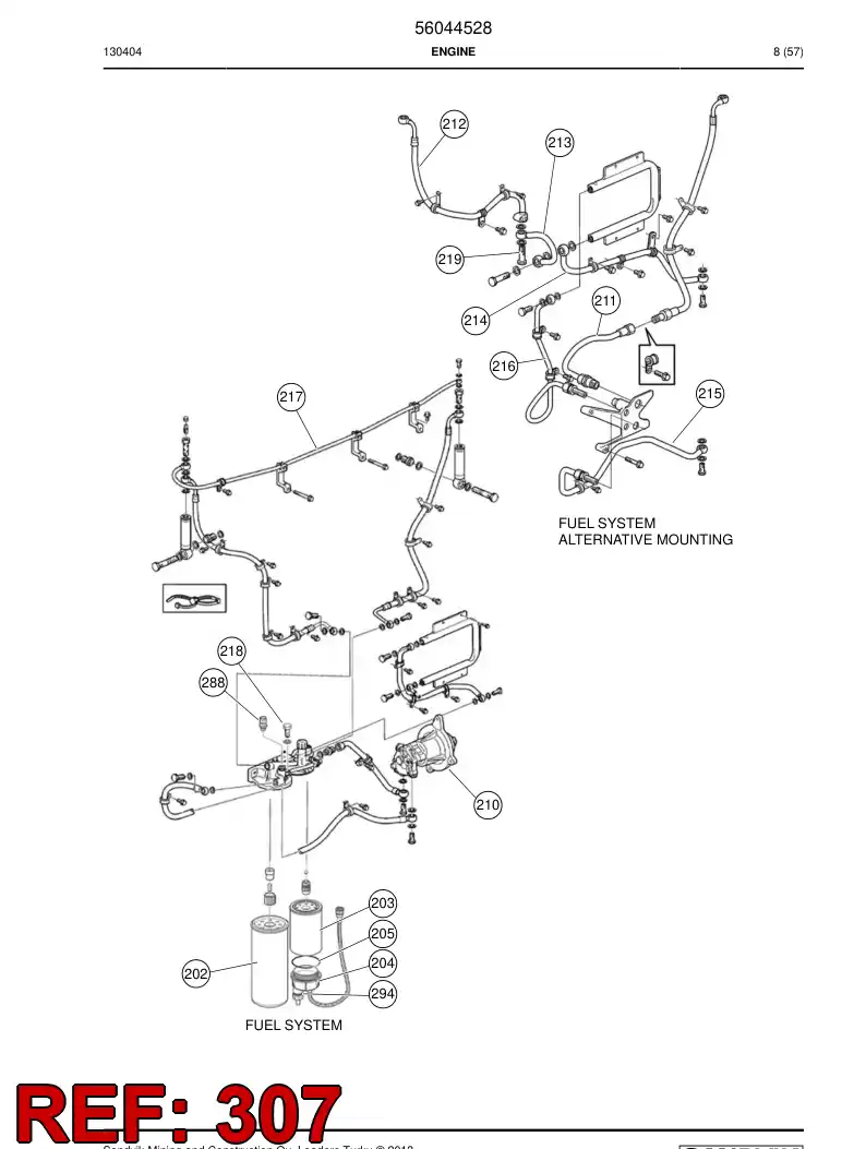 56049829 560 498 29 Push button - Sandvik Technical Drawing