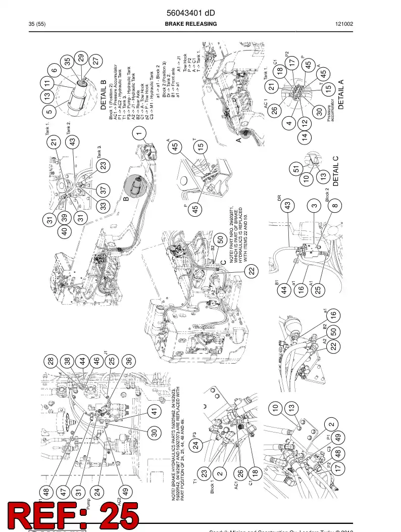 56050035 560 500 35 Hydraulic hose - Sandvik Technical Drawing