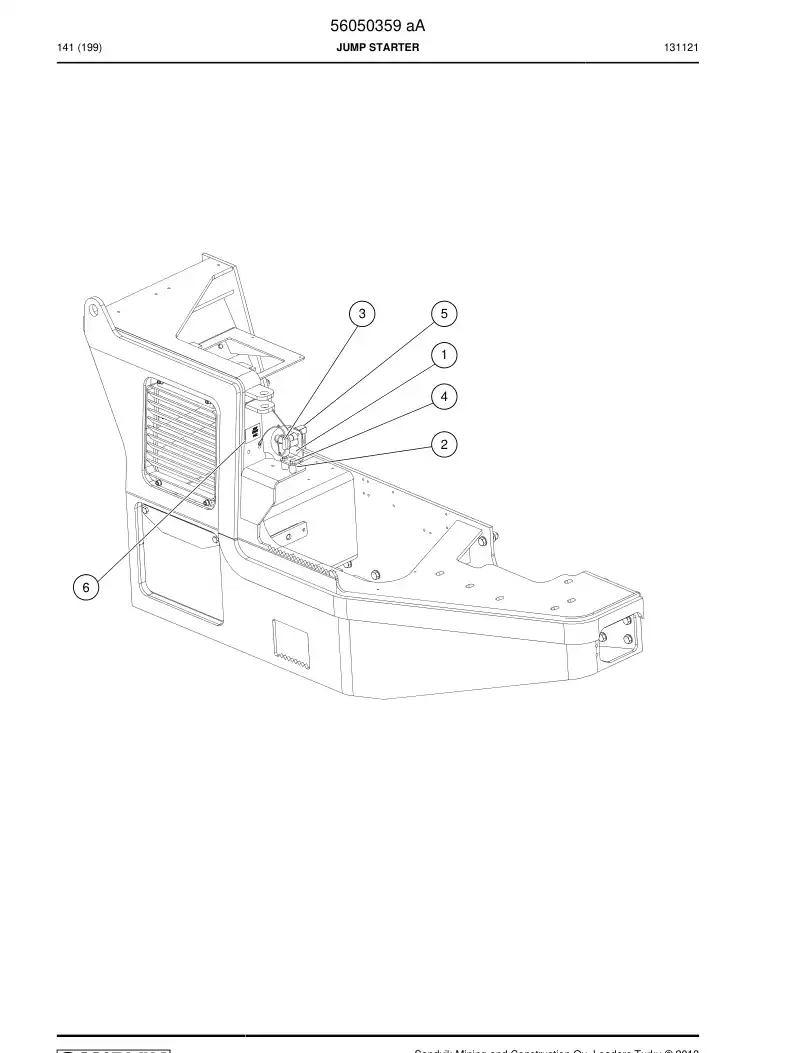 56050359a 560 503 59a Jump Starter - Sandvik Technical Drawing