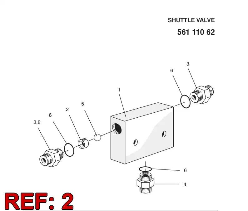 56110468 561 104 68 RING - Sandvik Technical Drawing