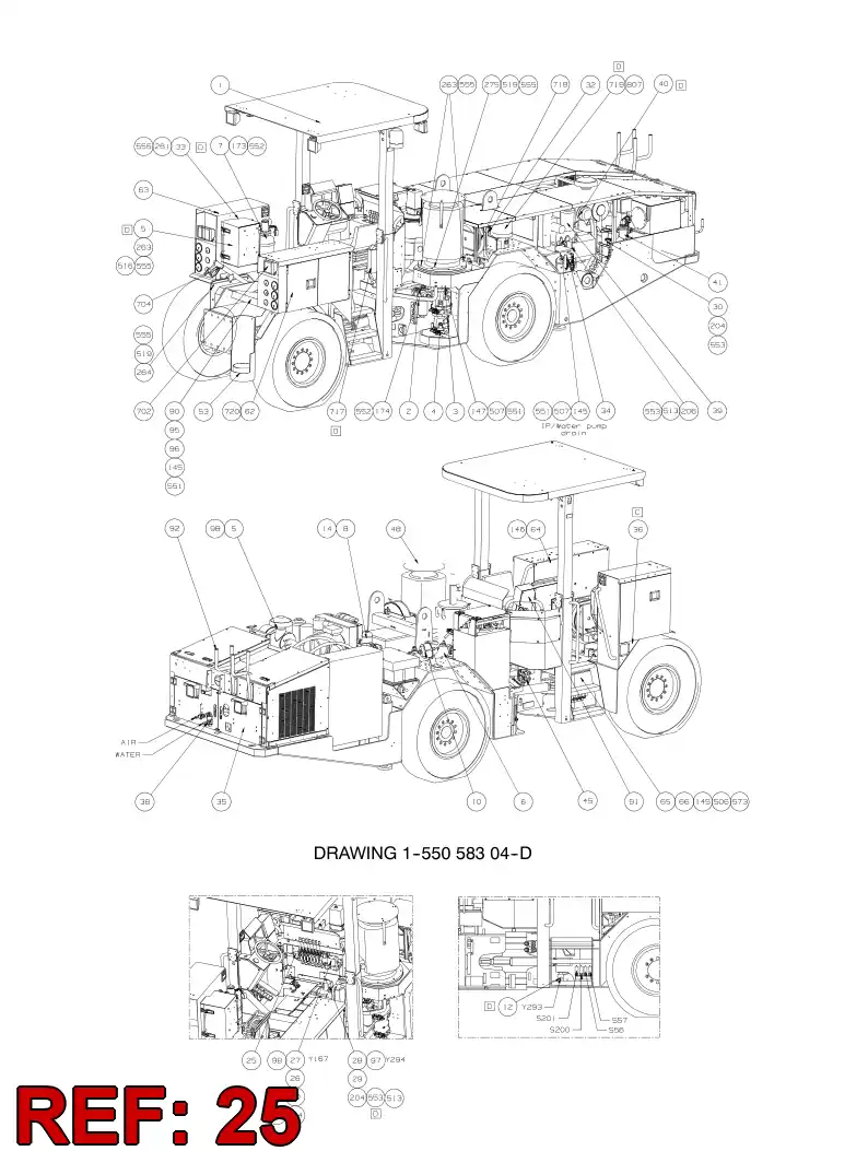 56111061 561 110 61 SHUTTLE VALVE ASSY - Sandvik Technical Drawing