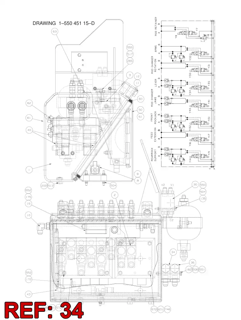 56111062 561 110 62 SHUTTLE VALVE JIC 6 - Sandvik Technical Drawing