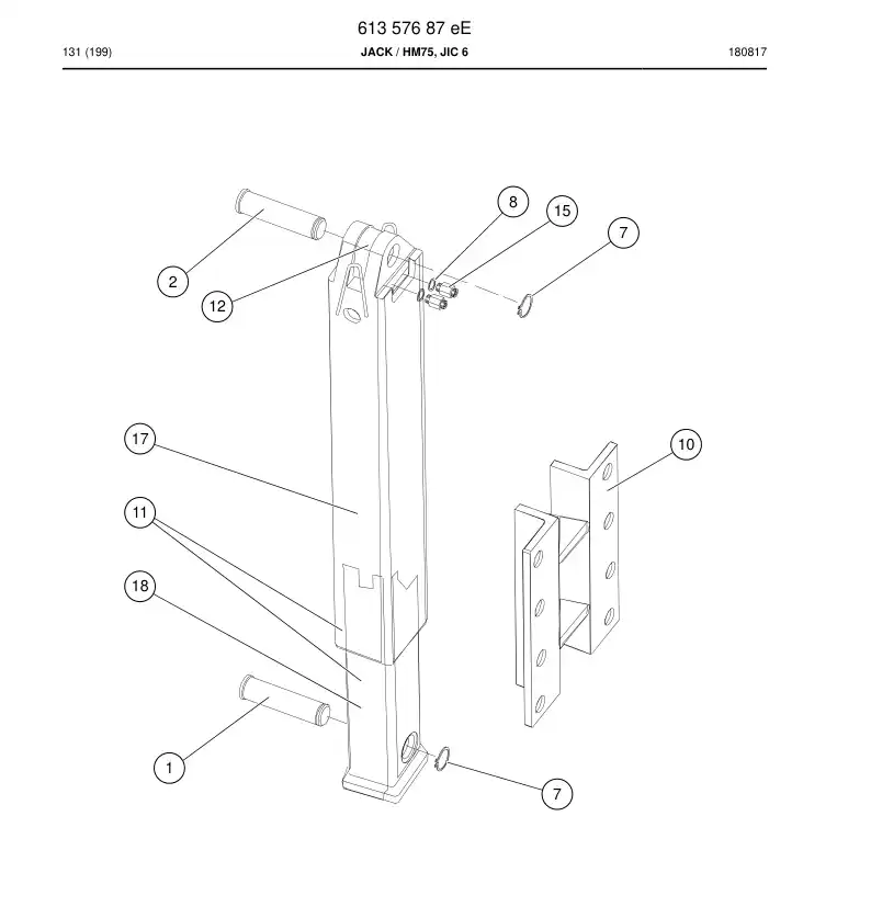 56142338 561 423 38 Bracket, Mounting - Sandvik Technical Drawing
