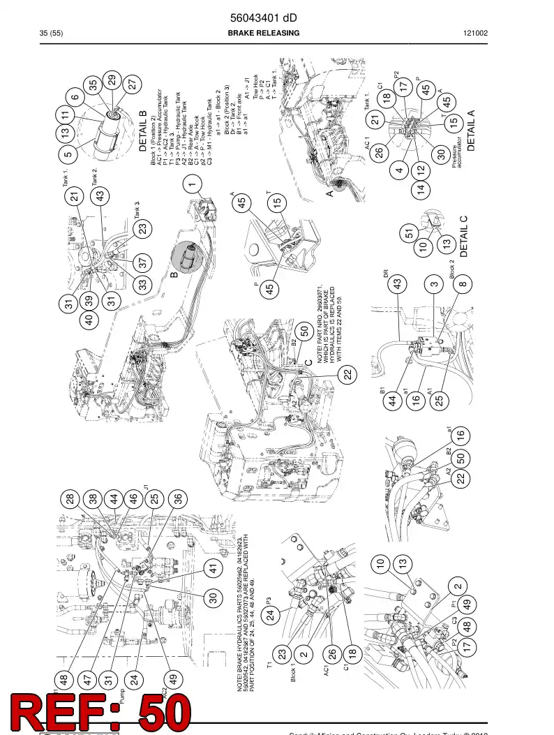 56202007 562 020 07 Hydraulic hose - Sandvik Technical Drawing