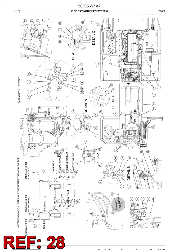 56202416 562 024 16 Hydraulic hose - Sandvik Technical Drawing