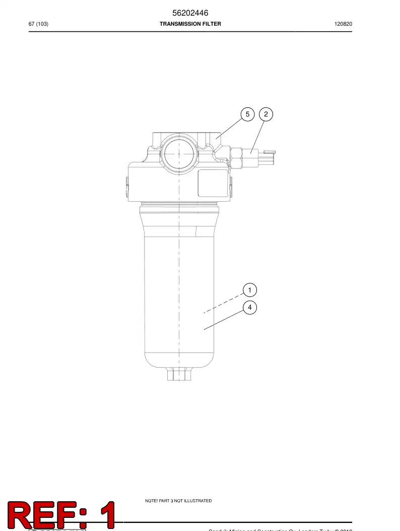 56202447 562 024 47 Filter element - Sandvik Technical Drawing