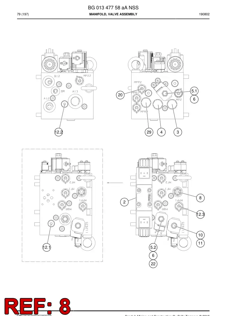 56202699 562 026 99 Valve, Pressure Relief - Sandvik Technical Drawing