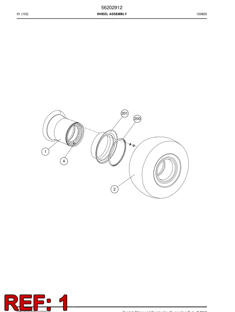 56202898 562 028 98 Rim - Sandvik Technical Drawing