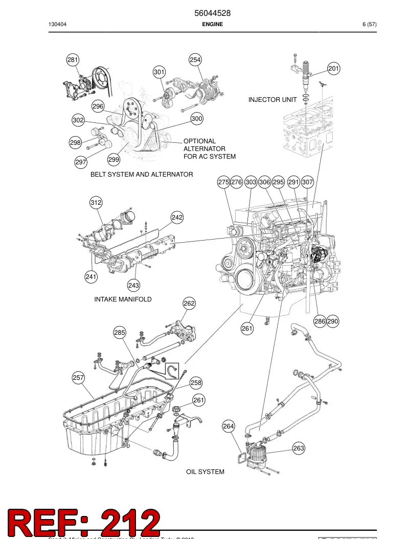 56203187 562 031 87 Hose, Fuel - Sandvik Technical Drawing