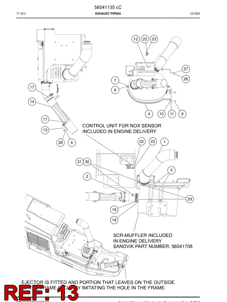 56203441 562 034 41 Bracket - Sandvik Technical Drawing