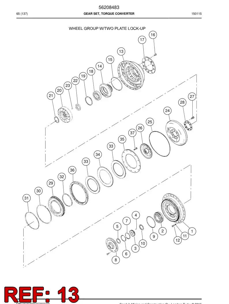 56203639 562 036 39 Impeller - Sandvik Technical Drawing