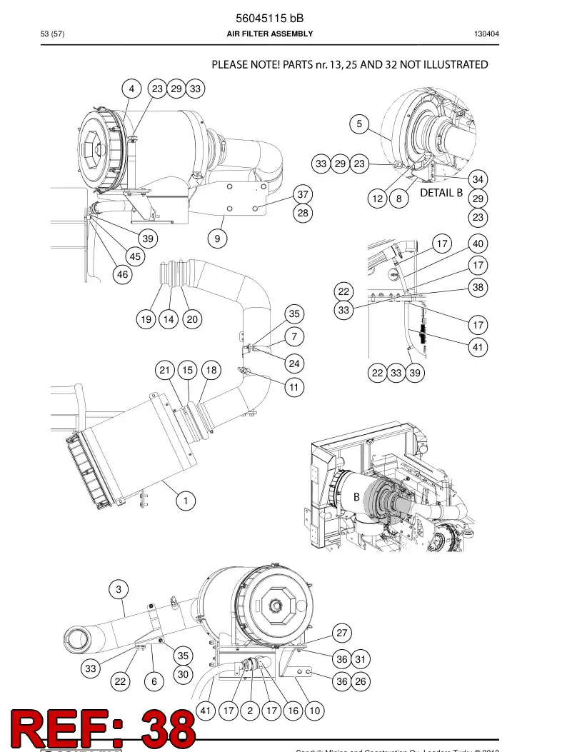 56204967 562 049 67 Connecting Piece - Sandvik Technical Drawing