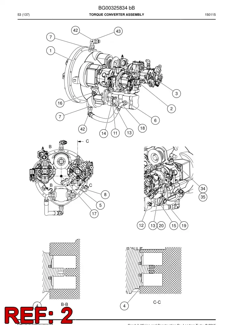 56206270 562 062 70 Pump Assembly, Hydraulic - Sandvik Technical Drawing