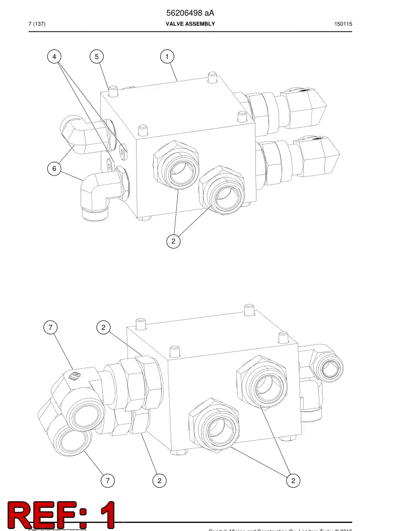 56206499 562 064 99 Block, Distribution - Sandvik Technical Drawing