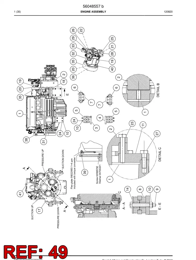 56207561 562 075 61 Hose - Sandvik Technical Drawing