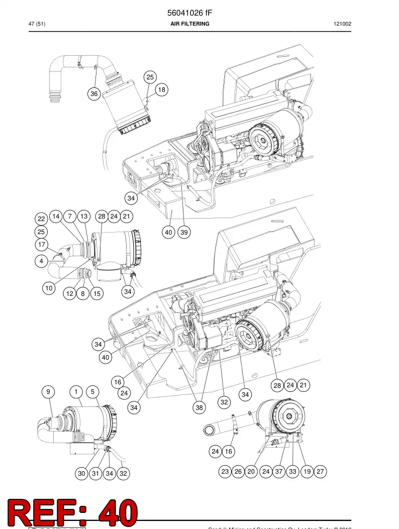 56208189 562 081 89 Hose - Sandvik Technical Drawing