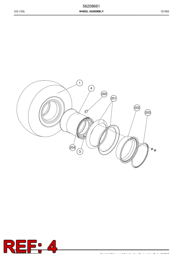 56208237 562 082 37 Rim - Sandvik Technical Drawing