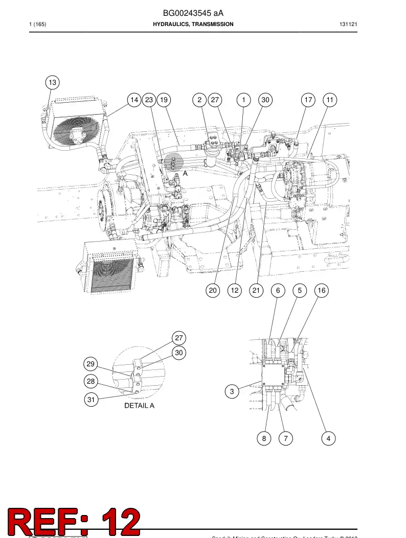 56208338 562 083 38 Hose, Hydraulic - Sandvik Technical Drawing