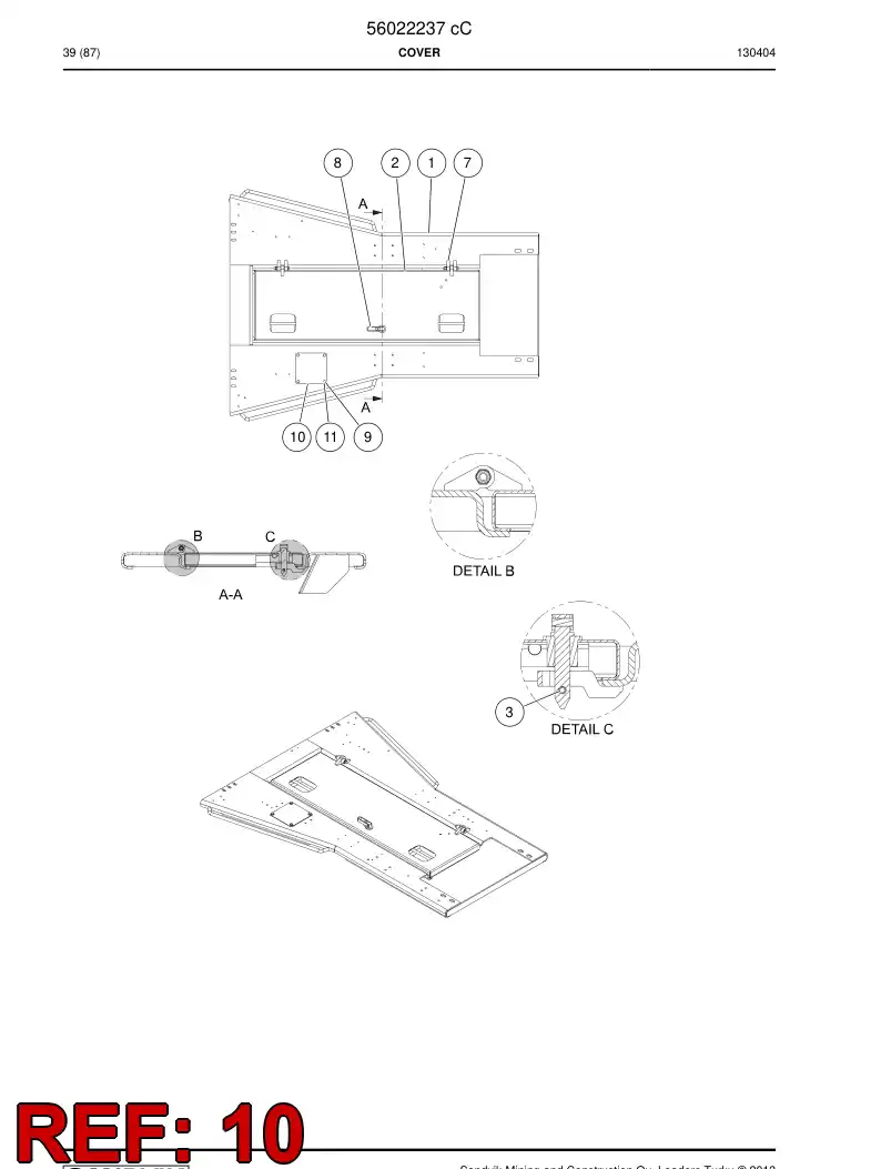 56208857 562 088 57 Cover - Sandvik Technical Drawing