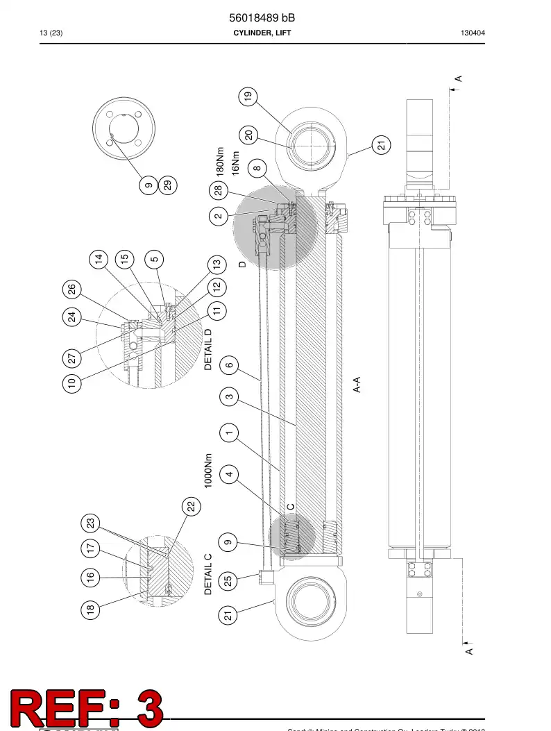56209383 562 093 83 Rod, PISTON - Sandvik Technical Drawing
