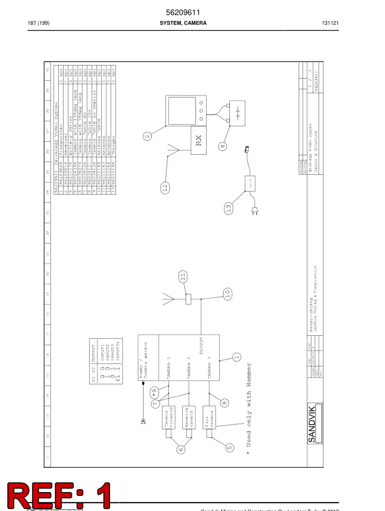 56209668 562 096 68 Transmitter - Sandvik Technical Drawing