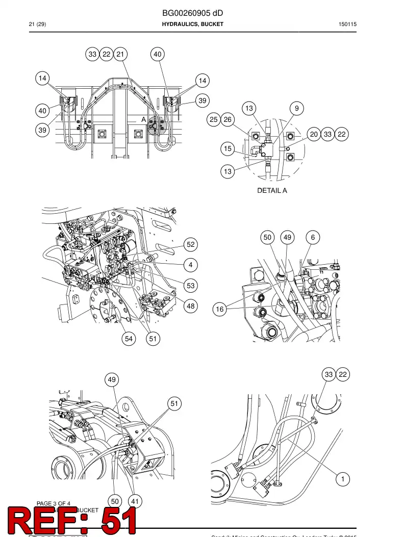 56210041 562 100 41 Hose, Hydraulic - Sandvik Technical Drawing