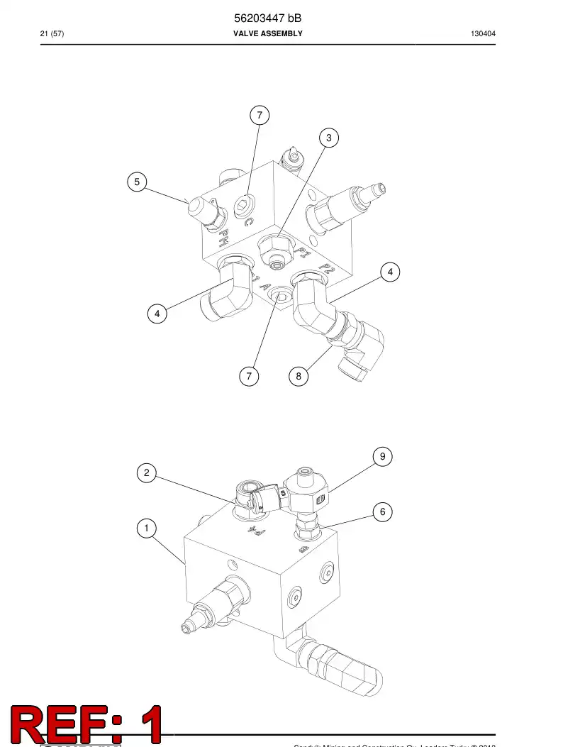 56210560 562 105 60 Valve, Sequence - Sandvik Technical Drawing