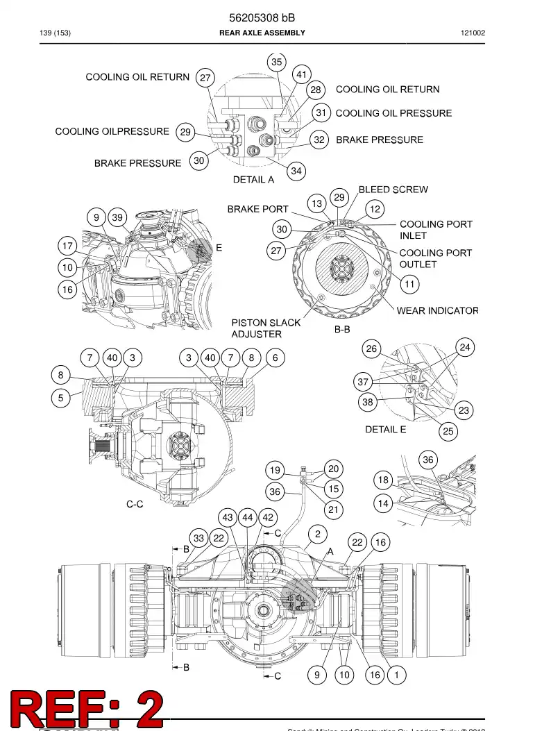 56210561 562 105 61 Oscillation cradle - Sandvik Technical Drawing