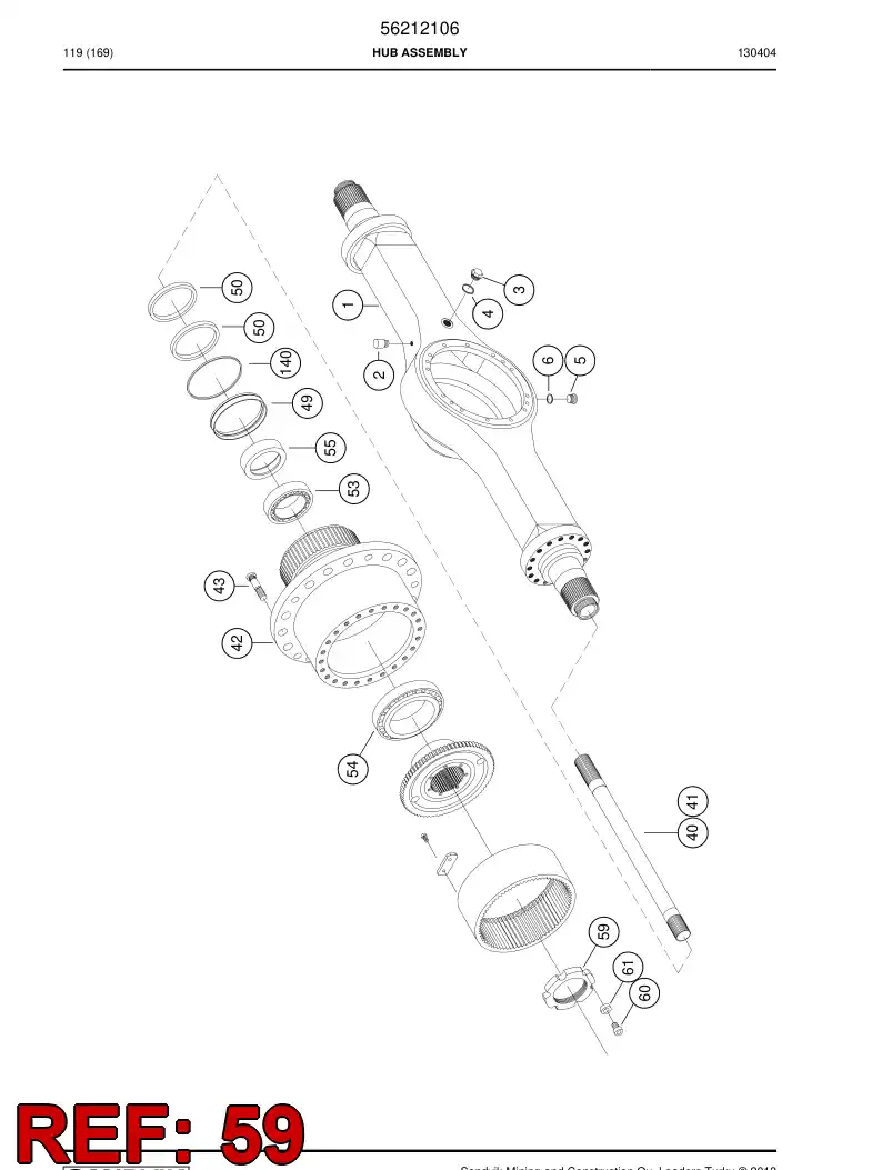 56210733 562 107 33 Nut - Sandvik Technical Drawing