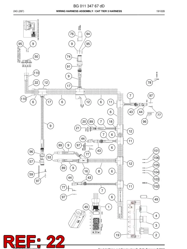 56211115 562 111 15 Shrinking conduit - Sandvik Technical Drawing
