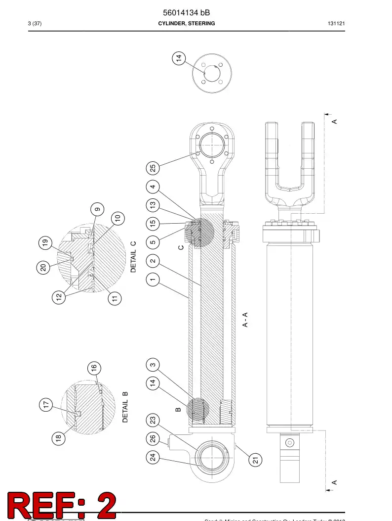 56211569 562 115 69 Rod, PISTON - Sandvik Technical Drawing