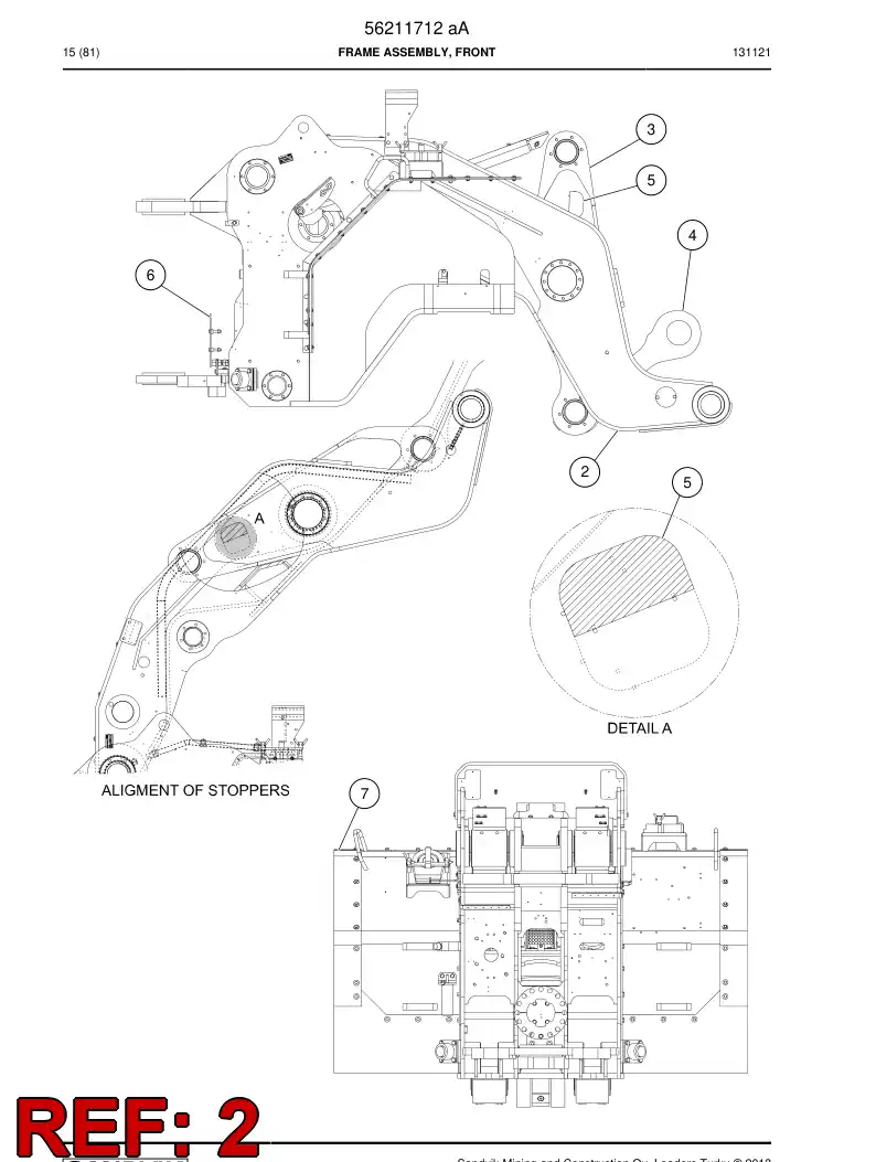56211715 562 117 15 Bushings, Lift Arm - Sandvik Technical Drawing