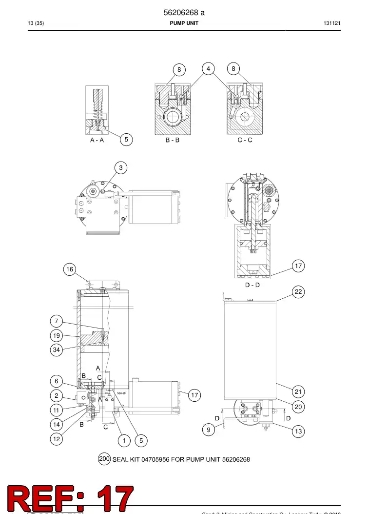 56212858 562 128 58 Cylinder - Sandvik Technical Drawing
