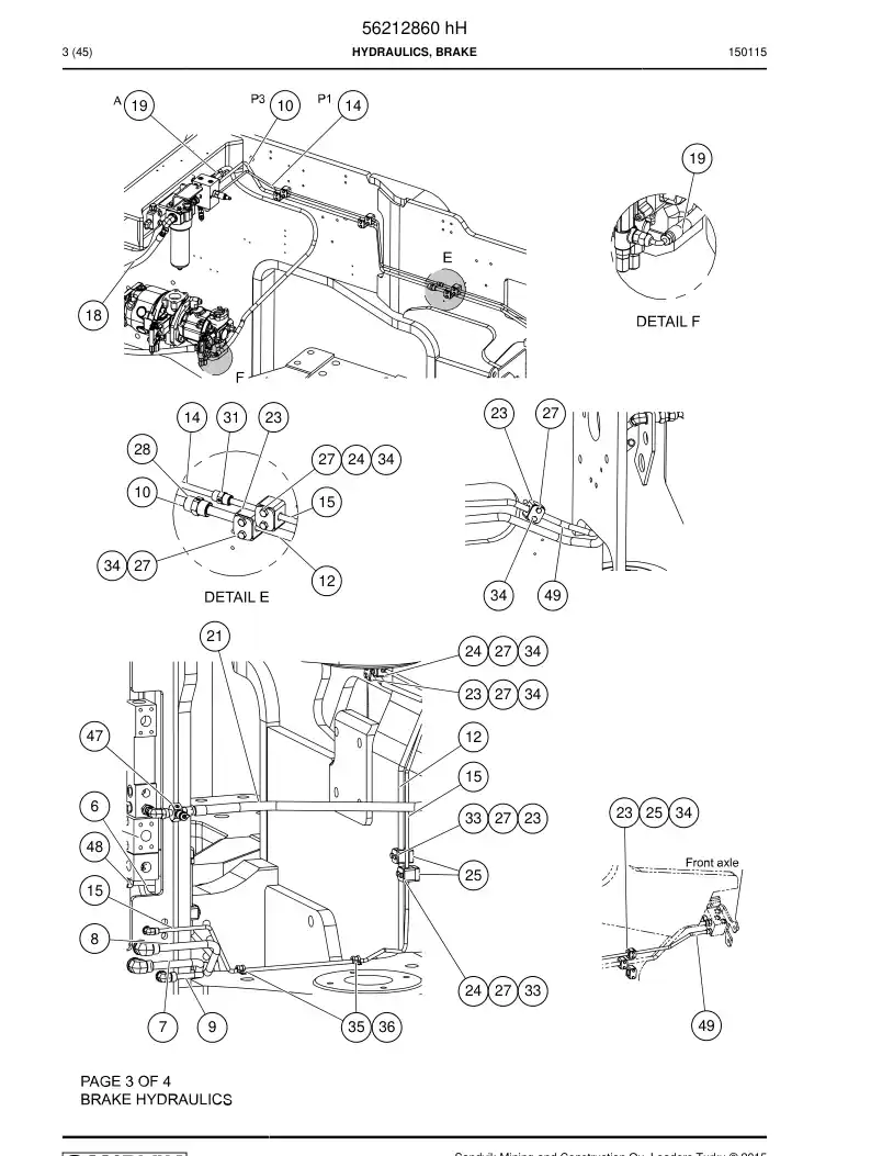 56212860h 562 128 60h Hydraulics, Brake - Sandvik Technical Drawing