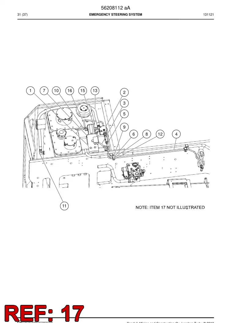 56212936 562 129 36 Harness, Wiring - Sandvik Technical Drawing
