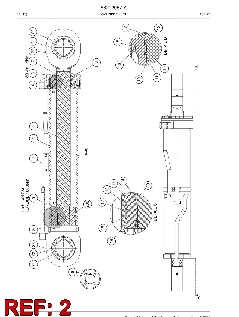 56212962 562 129 62 Tube, Cylinder - Sandvik Technical Drawing