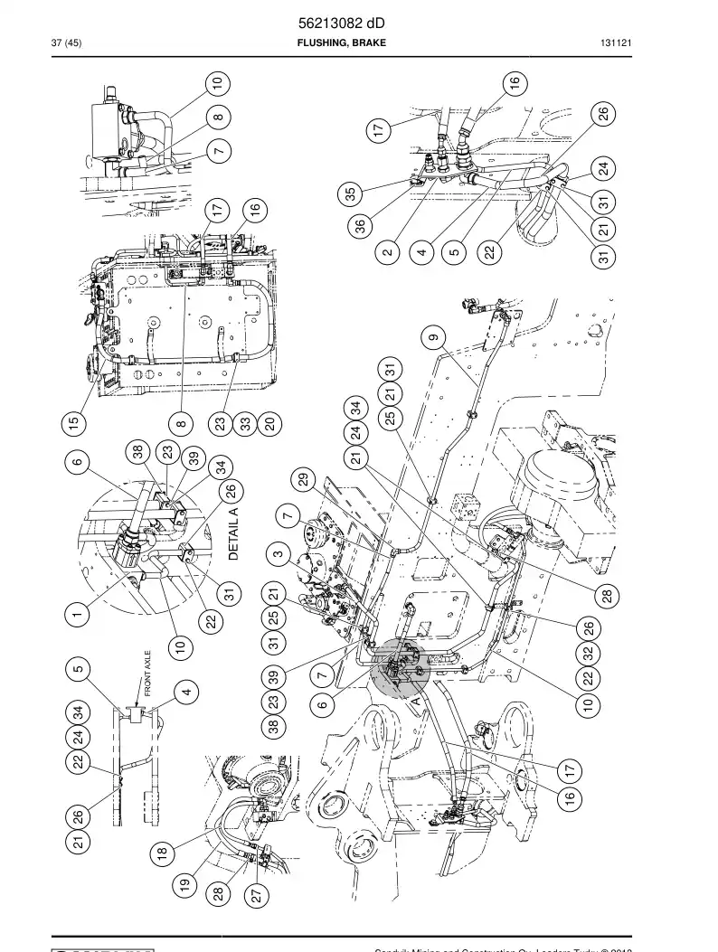 56213082d 562 130 82d Flushing, Brake - Sandvik Technical Drawing