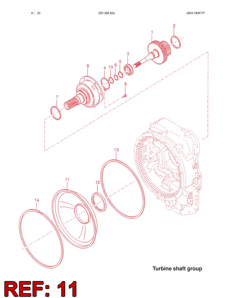 57200263 572 002 63 OIL BAFFLE & SEAL - Sandvik Technical Drawing