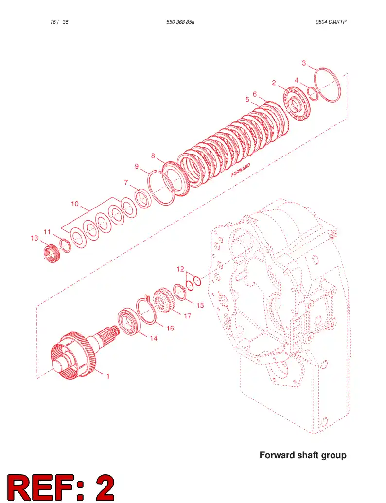 57209769 572 097 69 CLUTCH PISTON & SEALS ASSEMBLY - Sandvik Technical Drawing