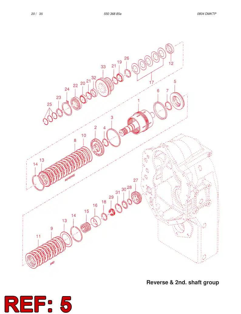 57209785 572 097 85 CLUTCH PISTON & SEAL ASSEMBLY - Sandvik Technical Drawing