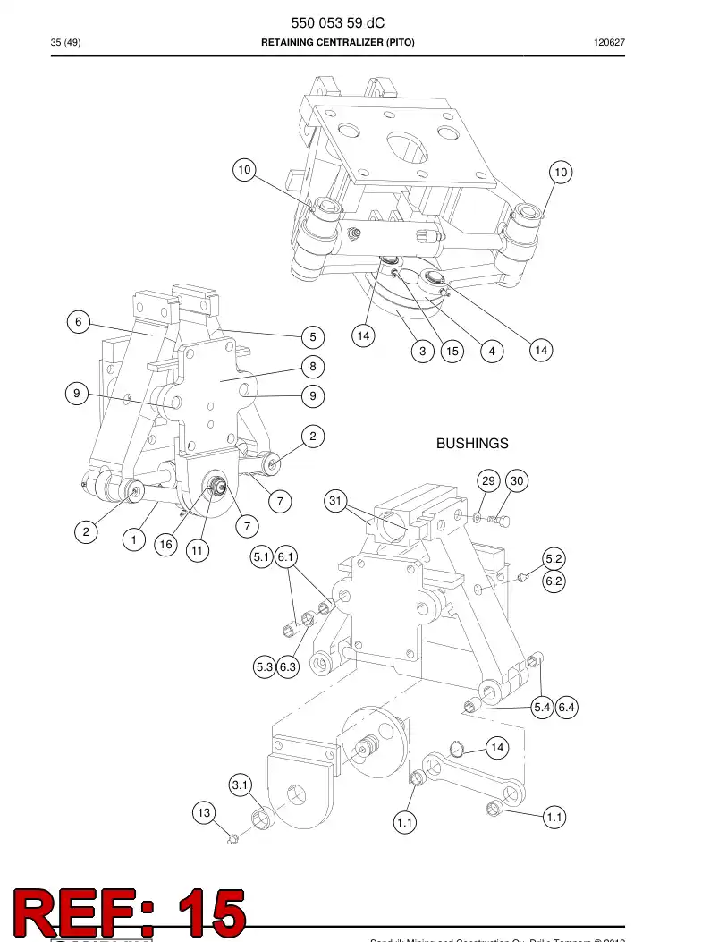 57210400a 572 104 00a NOZZLE DE LUBRICATIONO - Sandvik Technical Drawing