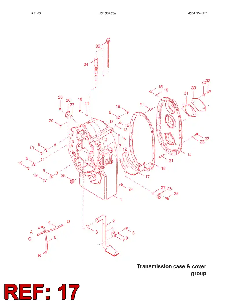 57213522 572 135 22 OIL BAFFLE - Sandvik Technical Drawing
