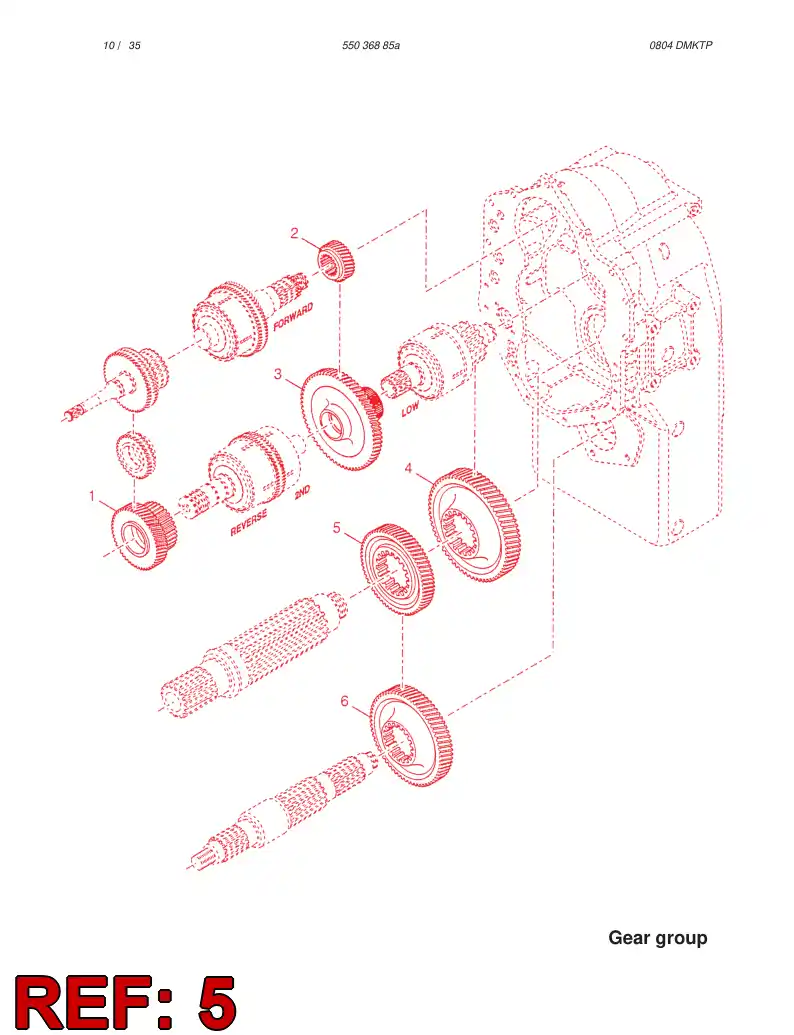 57213738 572 137 38 FRONT IDLER GEAR WHEEL - Sandvik Technical Drawing