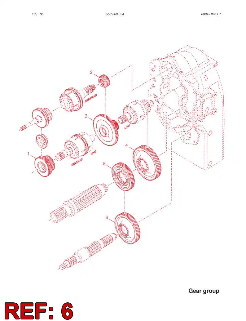 57213746 572 137 46 OUTPUT GEAR WHEEL - Sandvik Technical Drawing
