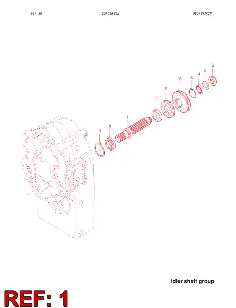 57214009 572 140 09 SHAFT - Sandvik Technical Drawing
