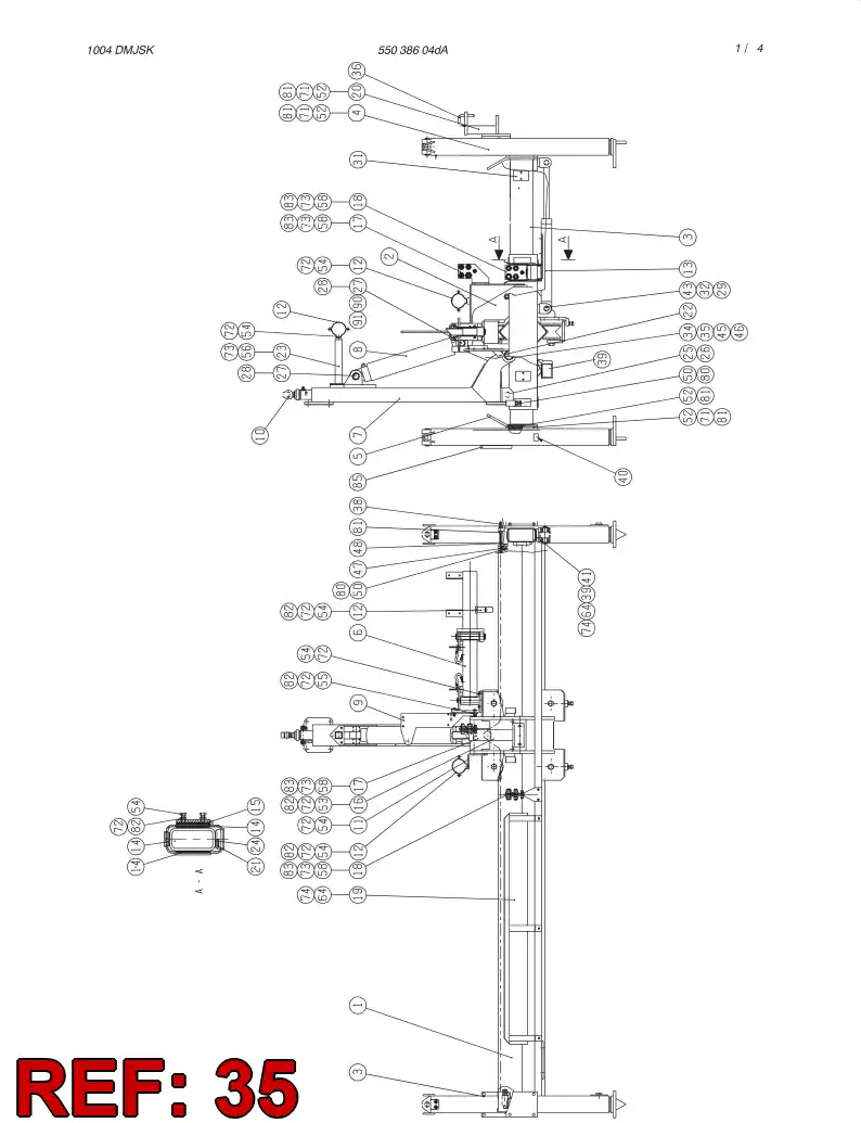 58528738 585 287 38 BEARING BUSHING - Sandvik Technical Drawing
